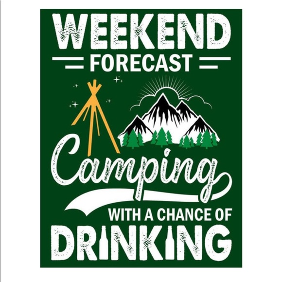 Camping theme tin sign - Picture 1 of 4
